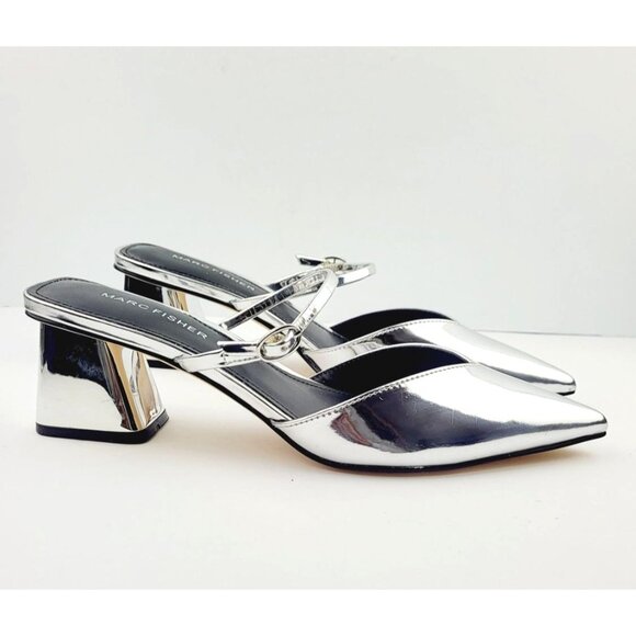 Marc Fisher Lakey‎ Silver Mule - Size 7.5 - Picture 7 of 9